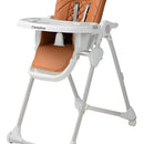 Carestino silla de comer petra marrón ocre plegable altura adaptable con bandeja extraíble