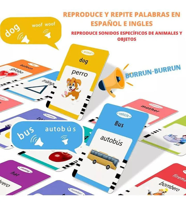 Lector Tarjetas Interactivas Educación Temprana Español-ingl Azul, Rosa