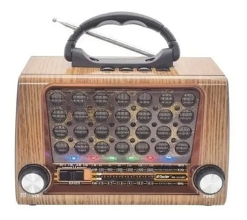 Radio Retro Am Fm Parlante Usb Portátil Bluetooth Recargable
