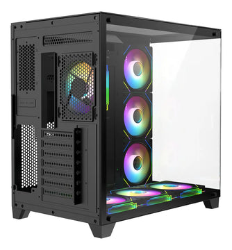 Chasis Gabinete Gamer Crystal Cube Xl Negro X7 Fan Argb