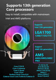 Fan Cooler Disipador Rgb Amd Intel 2 Tubos Ventilador Pc
