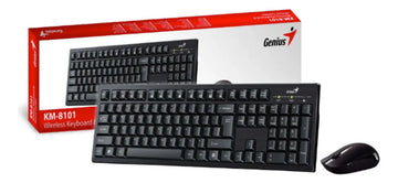 Kit Teclado Y Mouse Inalámbrico Usb 2.4ghz Genius Km-8101 Sp Color del mouse Negro Color del teclado Negro