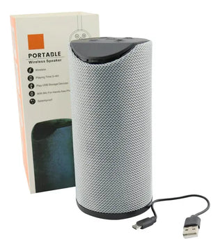 Parlante Bluetooth Ocean Entradas Usb, Auxiliar Y Micro Sd Negro - Gris
