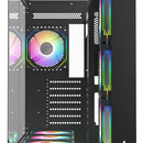 Gabinete Gamer Iceberg Crystal Cube Xl Negro X7 Fan Argb