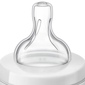 Tetero Avent Anti Cólicos 9oz 1m+ (Flujo 2) Decorado Jirafa sin BPA, Clinicamente Probado, modelo SCF821/12