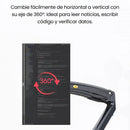 Soporte Ergonomico Monitor Grandes Pantallas Conector Usb Carbón Mate
