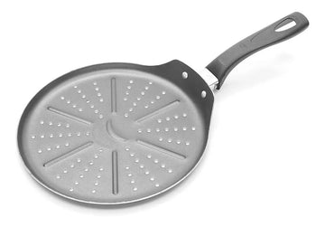 Parrilla Asador Arepas Universal Aluminio Antiadherente 20cm Negro