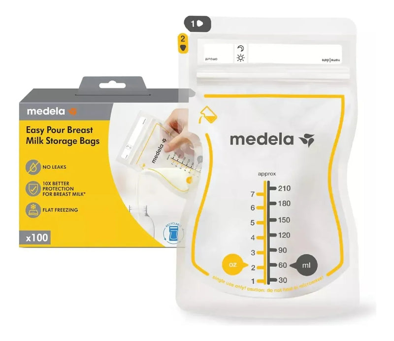 Bolsas Para Leche Materna Medela Fácil Vertido X 100 Unid