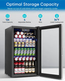 Refrigerador Mini Con Puerta De Vidrio 126 Latas Oficina Bar