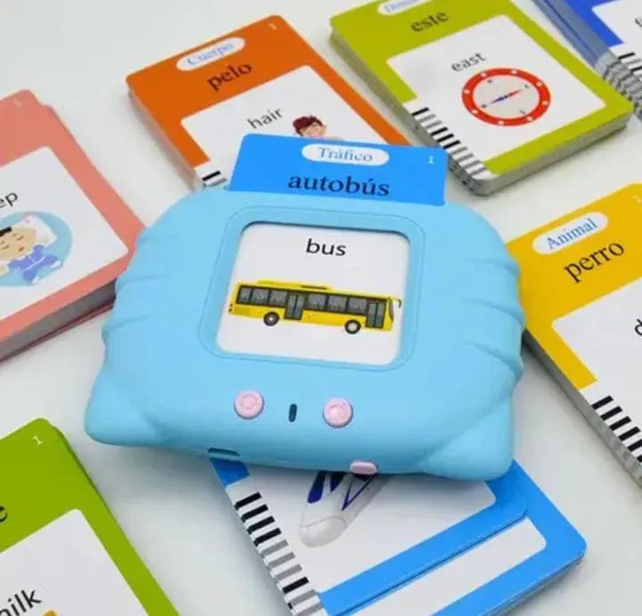 Lector Tarjetas Interactivas Inglés, Español 255 Tarjetas Azul,rosa