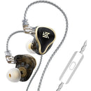 Audifonos Kz Zas Metal Alta Fidelidad sin microfono Cable De Lujo Color Negro