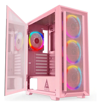 Funda Para Gaming Atx Con 4 Ventiladores Argb Y Luz Rgb