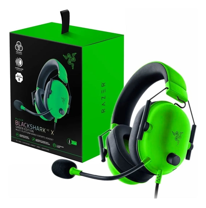 Auriculares supraaurales Razer Blackshark V2 X para juegos, color verde
