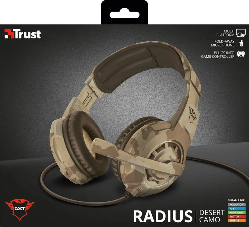 Auriculares gamer Trust GXT Radius GXT 310 desert camo