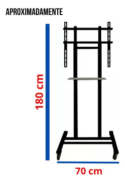 Soporte Pedestal Para Tv Móvil Con Ruedas De 32-65 Negro