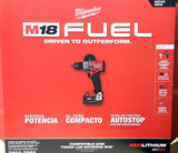 Taladro Percut Atornill M18 Fuel Maletin Milwaukee 2904-259a Color Rojo