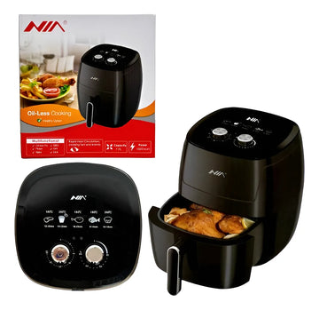 Freidora Sin Aceite Olla Air Fryer 7 Litros Extragrande Negro