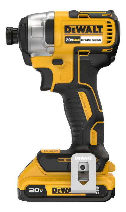 Destornillador De Impacto 20 V, 1/4, Batería Y Cargador Incl - Negro/amarillo/plateado - Frecuencia