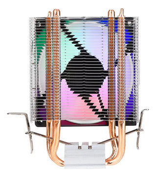 Fan Cooler Disipador Rgb Amd Intel 2 Tubos Ventilador Pc