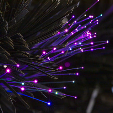 Árbol De Navidad Negro Fibra Óptica 210 Dear Santa