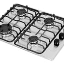 Estufa De Empotrar A Gas 4 Puestos Acero Inoxidable 58.5cm Plateado
