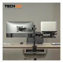 Soporte Dual Escritorio: Monitor + Portátil, Techgo Spml-12 Negro