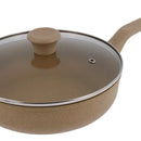 Sartén Imusa Terra De 24cm Arena Con Tapa De Vidrio Color Beige