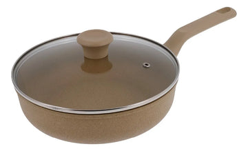 Sartén Imusa Terra De 24cm Arena Con Tapa De Vidrio Color Beige
