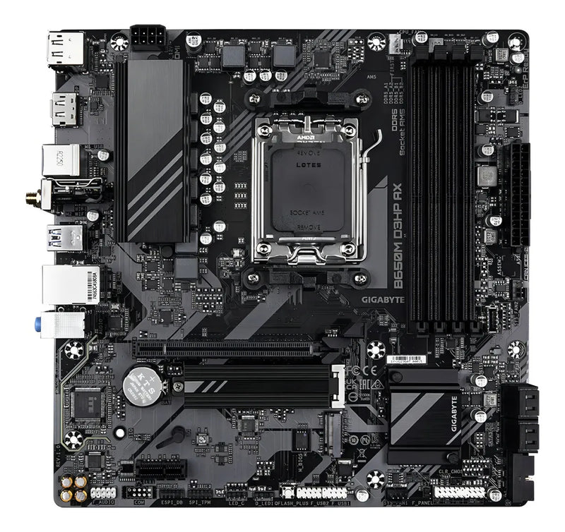 Motherboard Gigabyte B650m D3hp Ax Ddr5 Am5 Black Micro Atx