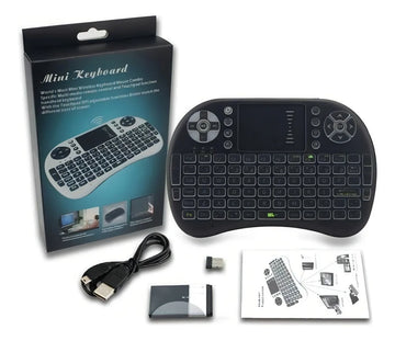Mini Teclado Inalambrico Airmouse Smart Tv Iluminado Calida