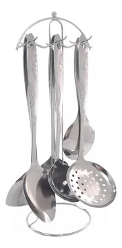 Cucharones Utensilios Para Cocina En Acero Inoxidable Plateado
