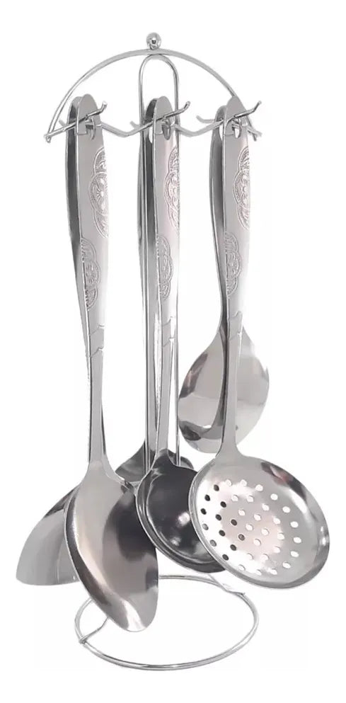 Cucharones Utensilios Para Cocina En Acero Inoxidable Plateado
