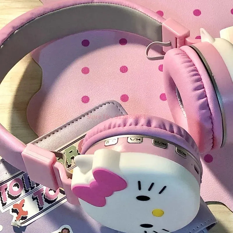 Audifonos Diadema Mario, Bluetooth, Micro Sd, Fm, Acolchada Hello Kitty
