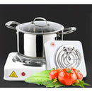 Estufa Electrica De 1 Puesto Fogon Portatil 110v Color Negro