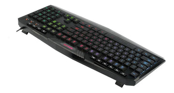 Teclado gamer Redragon Harpe Pro K503A RGB QWERTY español color negro con luz RGB
