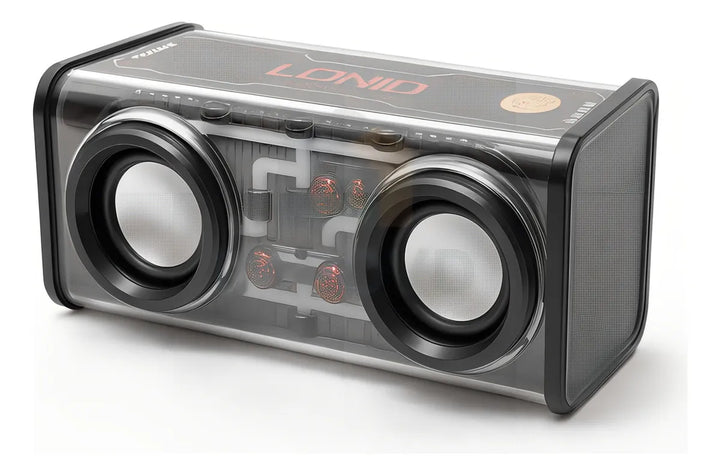 Bocina Portátil Ligero Bluetooth Tws Altavoz Inalámbrico Recargable Parlante Ldnio Luces Led Rgb Sonido Estéreo Graves Potentes Reproductor Música Negro Compacto Duradero