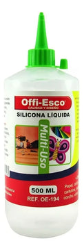 Silicona Liquida 500ml Offi-esco *1 Unidad Transparente