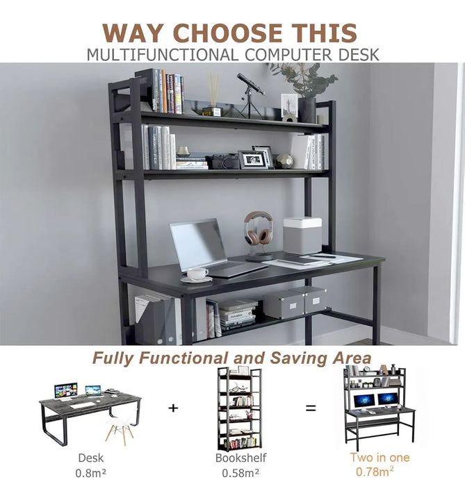 Escritorio Para Computadora Con Gabinete Y Estanterías