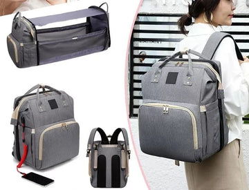 Mochila funcional impermeable gris claro