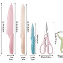 Set De Cuchillos Tijeras Pelador Color Tonos Pastel