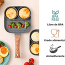 Sarten 4 Huevos Inducción Antiadherente Hotcakes Estrellado Color 2 Huevo Rejilla