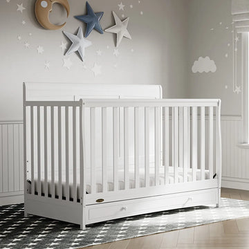 Graco Asheville - Cuna Convertible 4 En 1 Con Cajón Blanc. Color Blanco