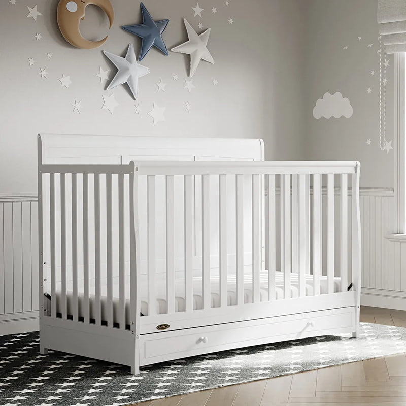 Graco Asheville - Cuna Convertible 4 En 1 Con Cajón Blanc. Color Blanco