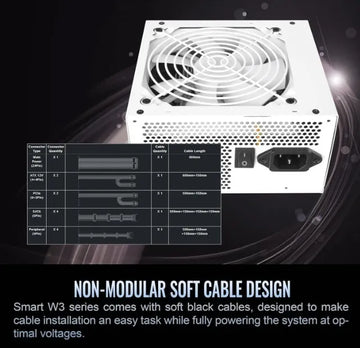 Fuente De Poder Thermaltake Smart W3 Snow 700 Vatios Blanca Blanco