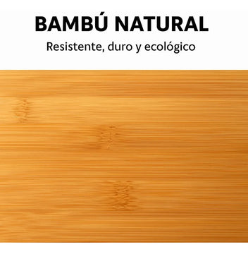 Tabla Cortar Bambú Bandeja Recolectora Organizacion Cocina Lisa