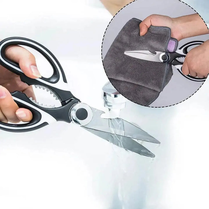 Tijeras Para Uso En La Cocina Acero Inoxidable Resistentes Negro