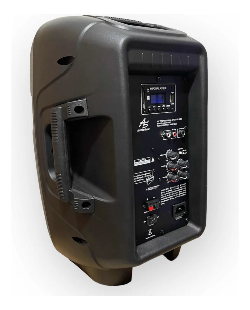 Parlante Activo American Sound 10 Pulgadas + Base Negro