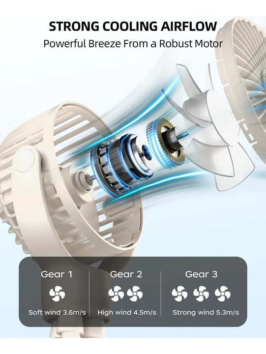 Mini Ventilador Portátil Recargable 360 3 Velocidades Cochec