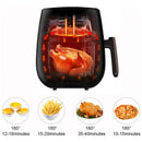 Air Fryer 6l Digital Con Bandeja Antiadherente Casa Cocina Negro