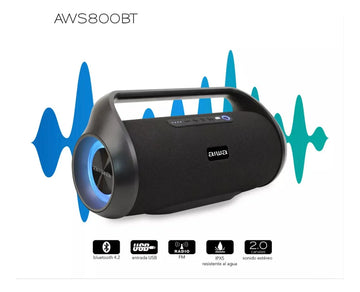 Parlante Aiwa AWS800BT TWS Bluetooth 70W Boombox Color Negro